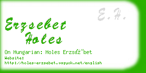erzsebet holes business card